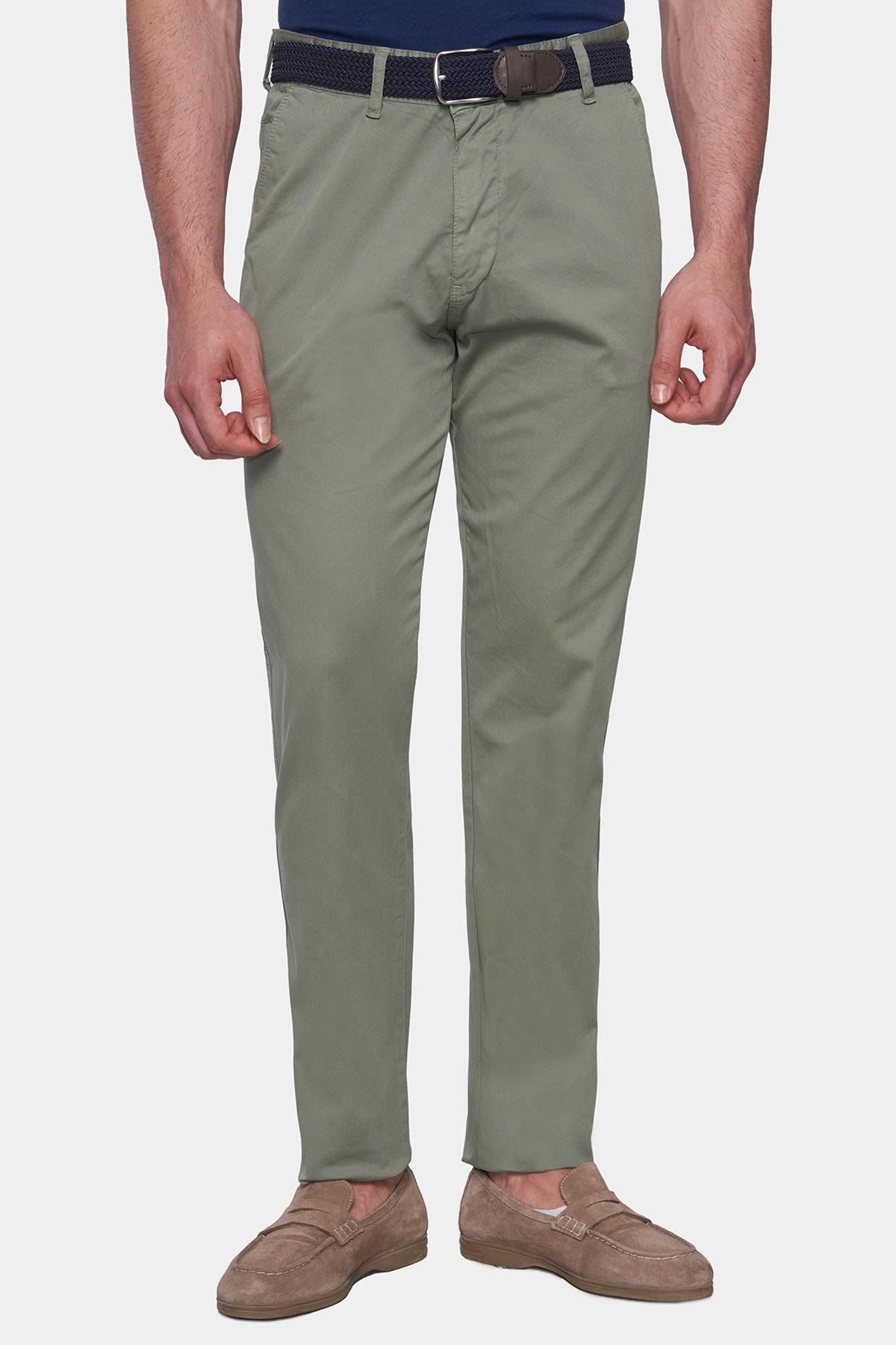 The Timeless Chino Men's Olive Pants Tailored Fit Casual Trousers For Work