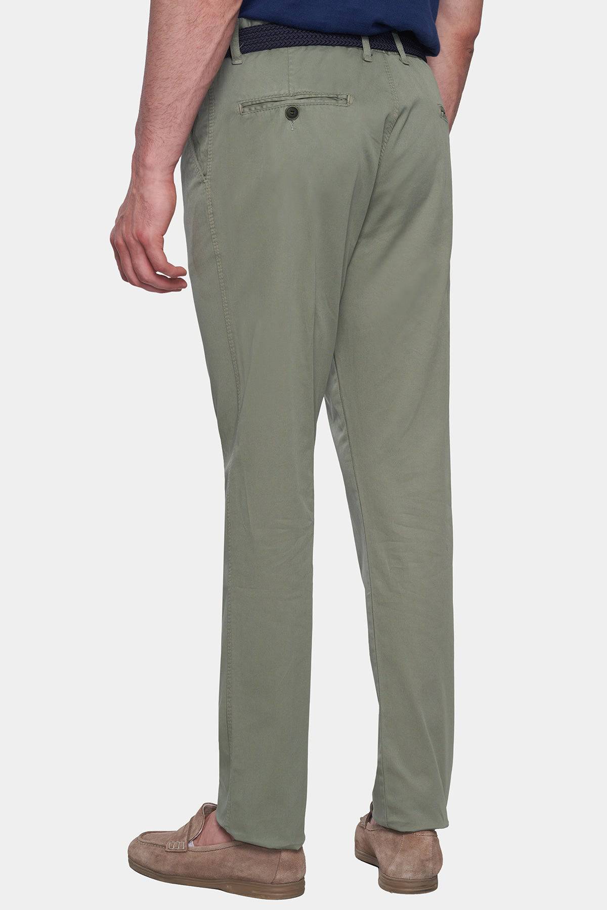 The Timeless Chino Men's Olive Pants Tailored Fit Casual Trousers For Work