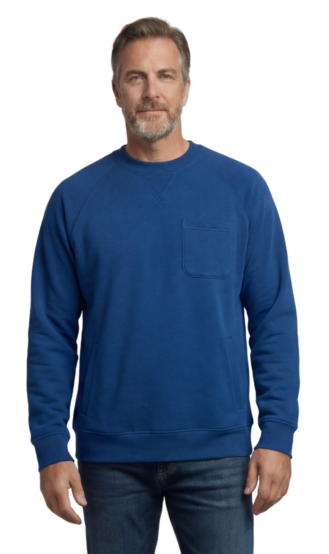 Premium Mens 3 Pocket Fleece Sweatshirt With Raglan Seams. "Babe, where are my keys?"