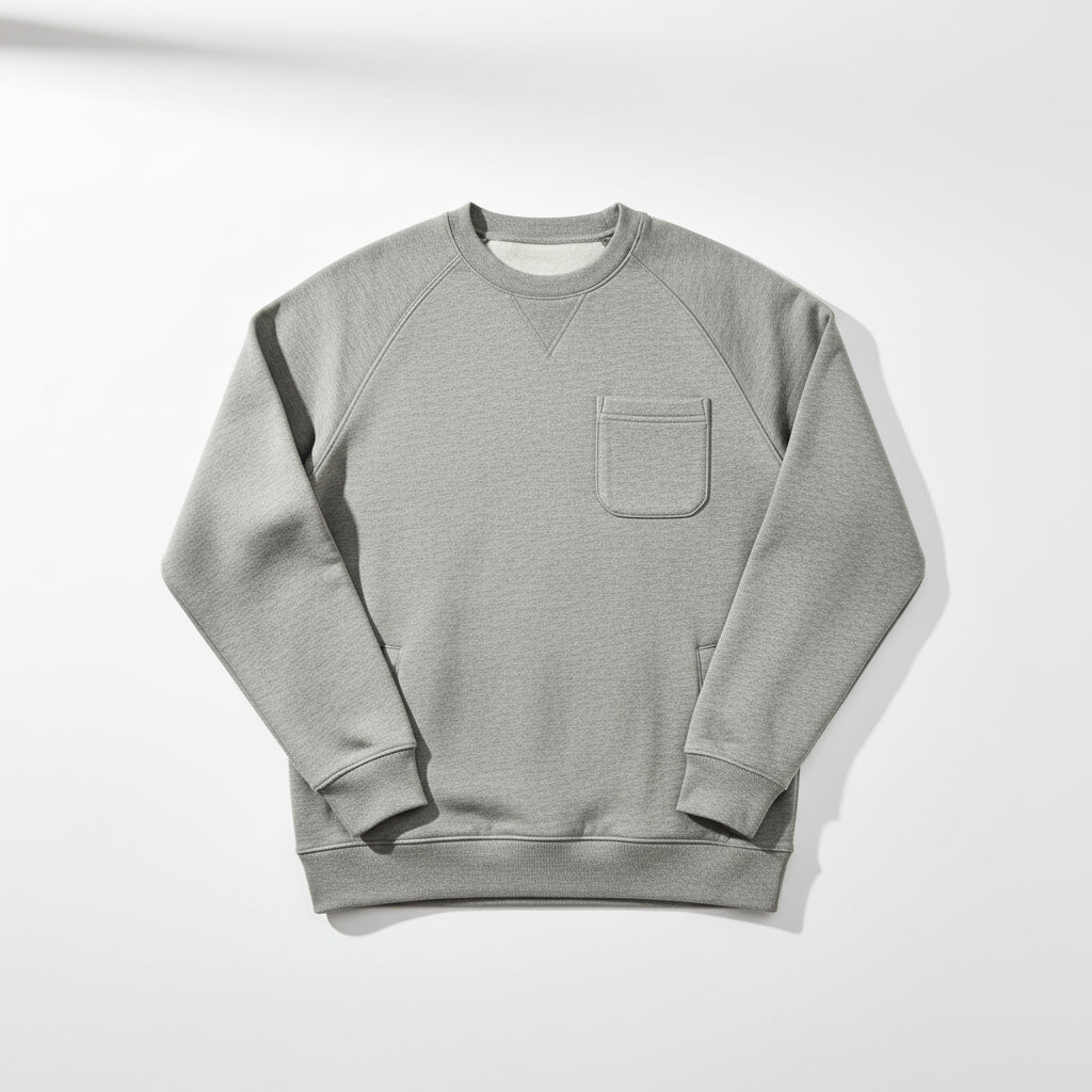 Premium Mens 3 Pocket Fleece Sweatshirt With Raglan Seams. "Babe, where are my keys?"