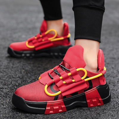 The Enigma casual sneakers with front strap and breathable mesh for city walks