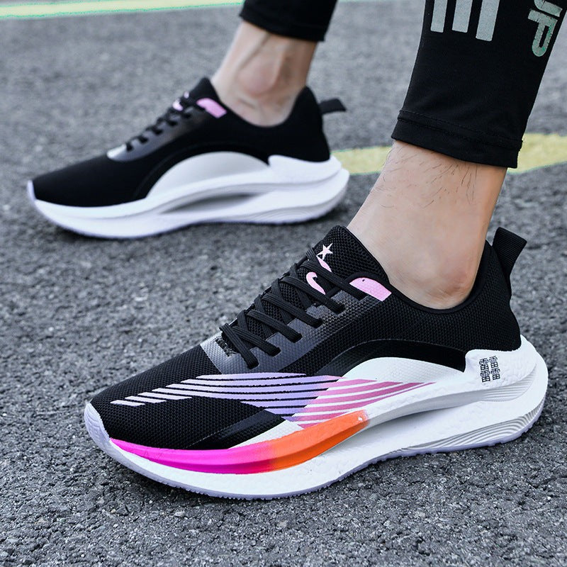Men's festival sneakers with slip-on flyknit covers and hidden wedge heels for comfort and style