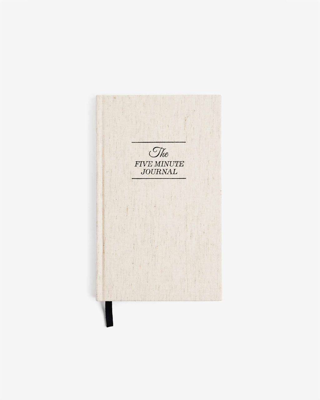 The Five Minute Journal original linen cover with lay-flat binding and guided prompts