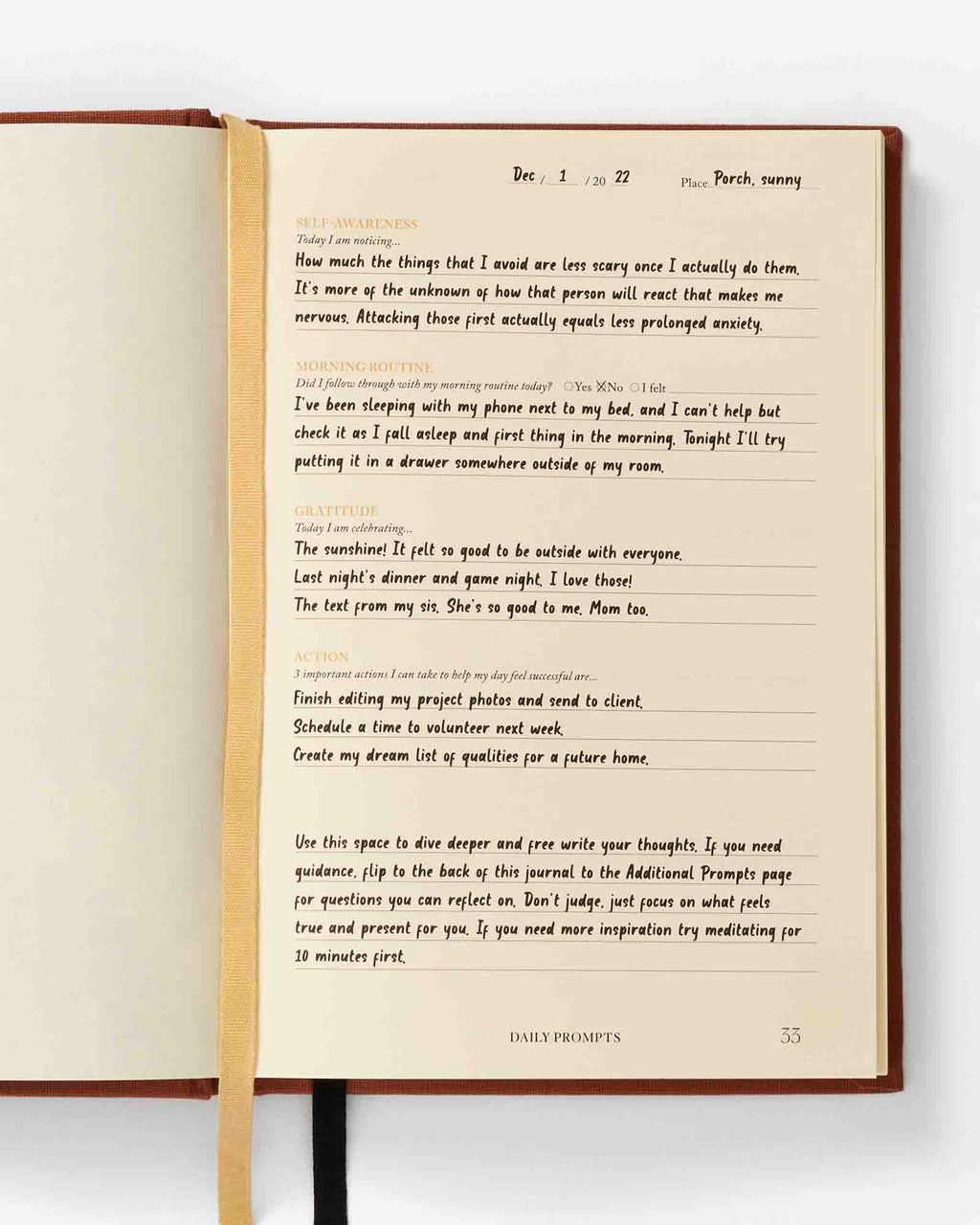 Notes to Mindfulness Journal - Sunset Orange (Same As The Previous Journal But A Little Rhetoric For the Buddhist In You.)