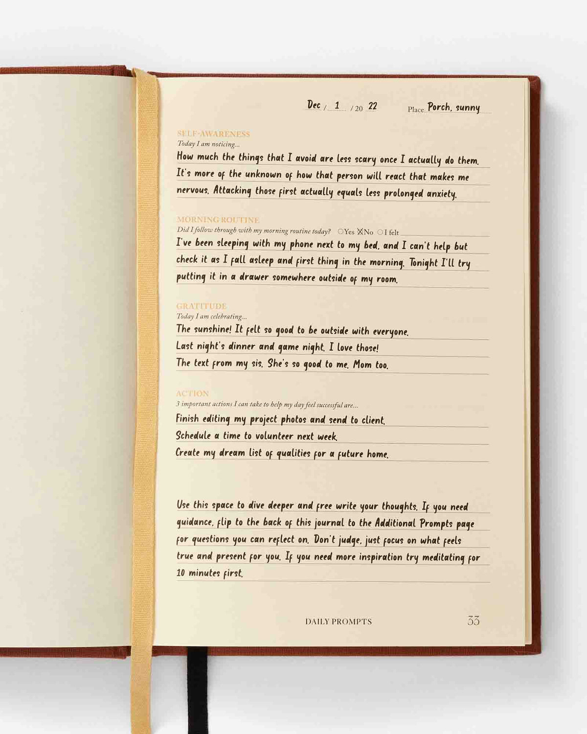 Notes to Mindfulness Journal - Sunset Orange (Same As The Previous Journal But A Little Rhetoric For the Buddhist In You.)