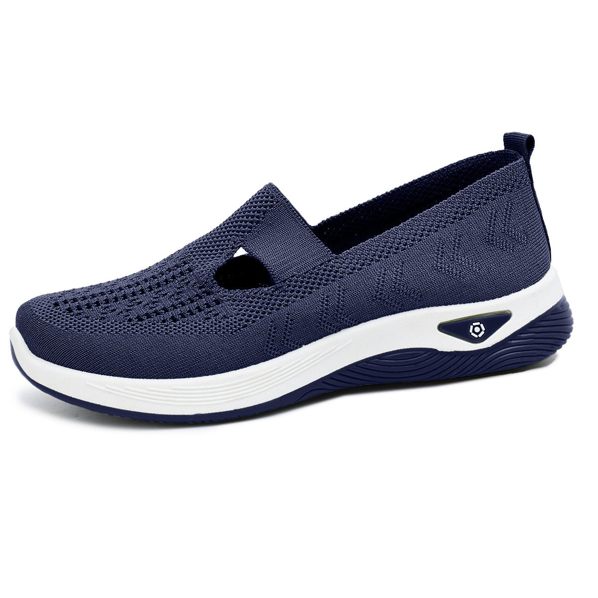 Lightweight breathable thread mesh summer shoes with flyknit upper and flat sole