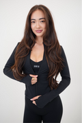 I Live In Luxury Black Perfect Fit Jacket With Contour Seams And Pockets