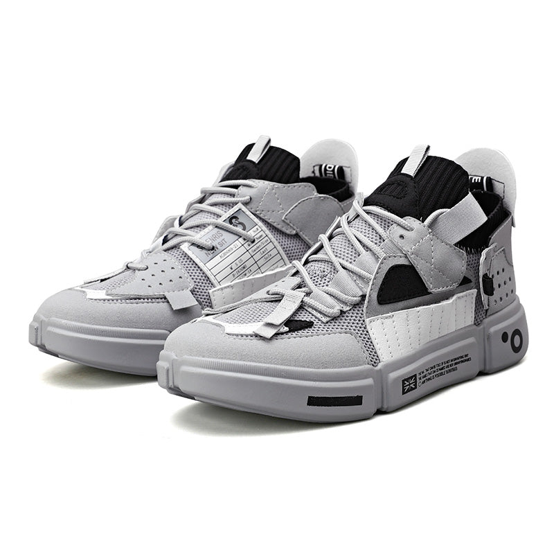 S201 Patchwork Knit Sneakers With Dual React Soles And Cushioning