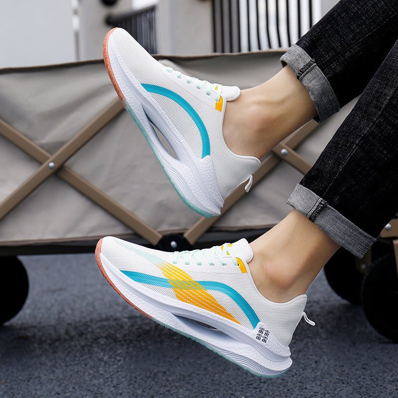 Men's festival sneakers slip-on covers in multiple colors with hidden wedge heels and breathable flyknit material