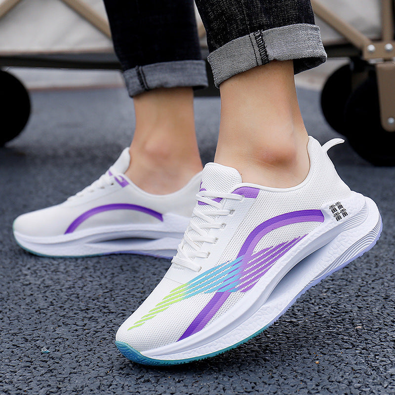 Men's festival sneakers slip-on flyknit covers with hidden wedge heel and breathable mesh lining