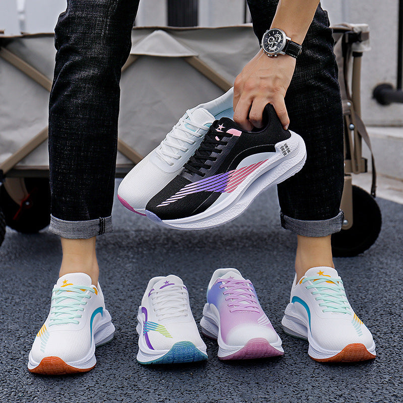 Men's festival sneakers slip-on covers with hidden wedge heel and breathable flyknit material