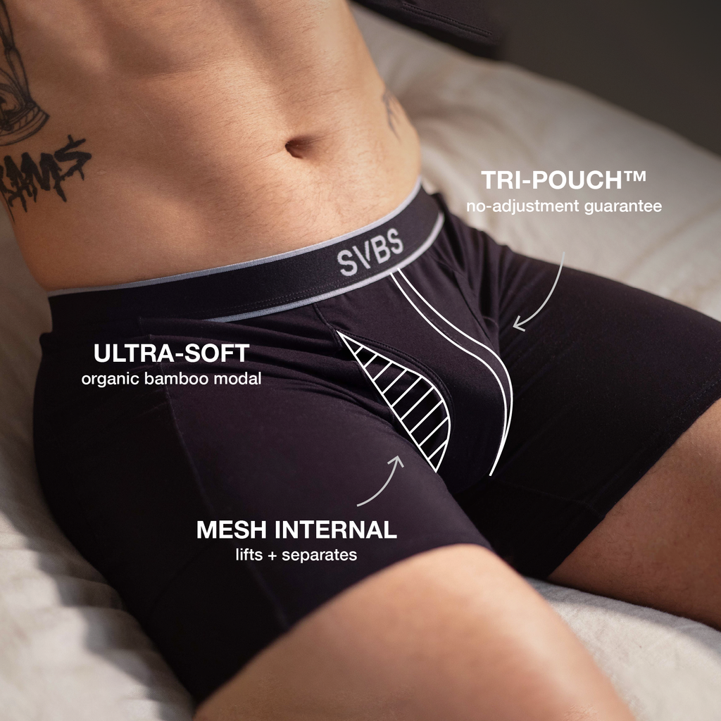 SVBS Tri Pouch Bamboo Modal Boxer Briefs 3 Pack With Ball Wall Support Comfort