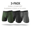 SVBS Tri Pouch Bamboo Modal Boxer Briefs 3 Pack With Ball Wall Support Comfort