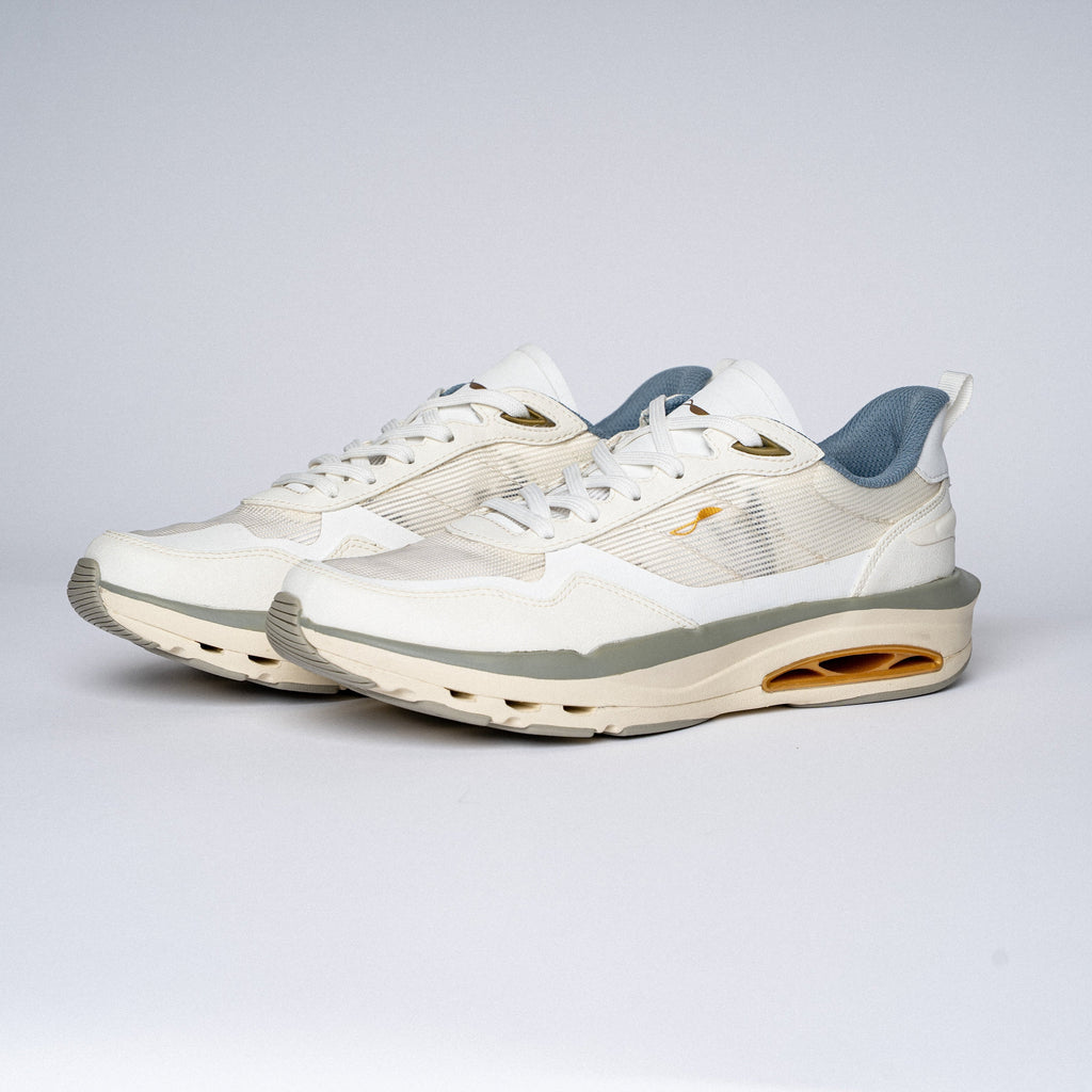 FRQNT Flyers White Noise Water Ready Shoes With Drainage Support