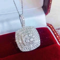 4.0 Ct D Color Lab Grown Diamond Pendant White Gold "Thottie" Jewelry