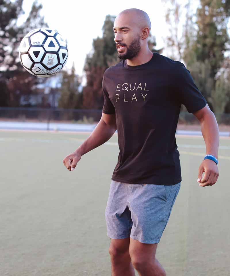 Equal Play Mens Athletic T Shirt Womens Soccer Support Tee