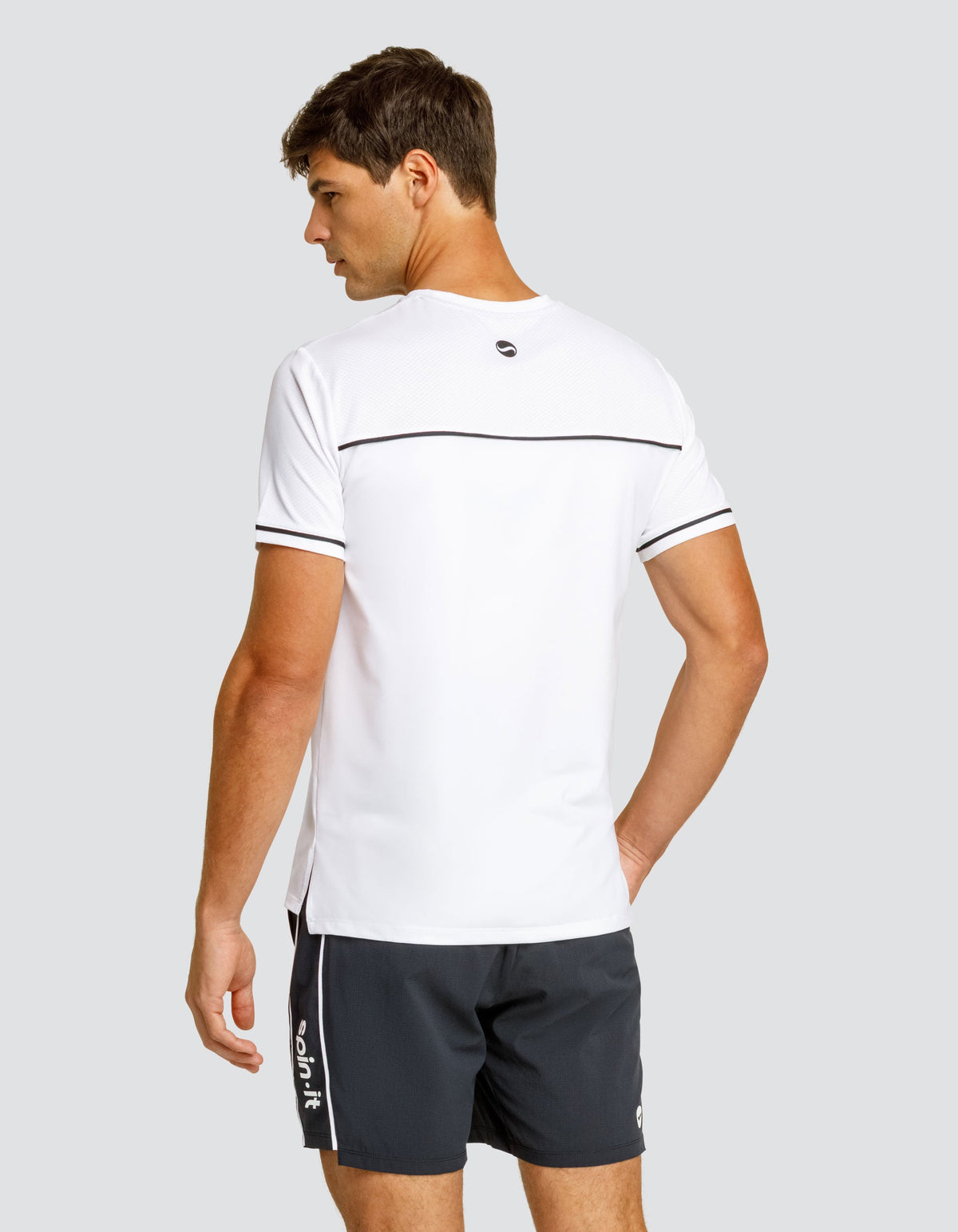 Spin It Lionel Athletic Short Sleeve Performance Top Chalk White