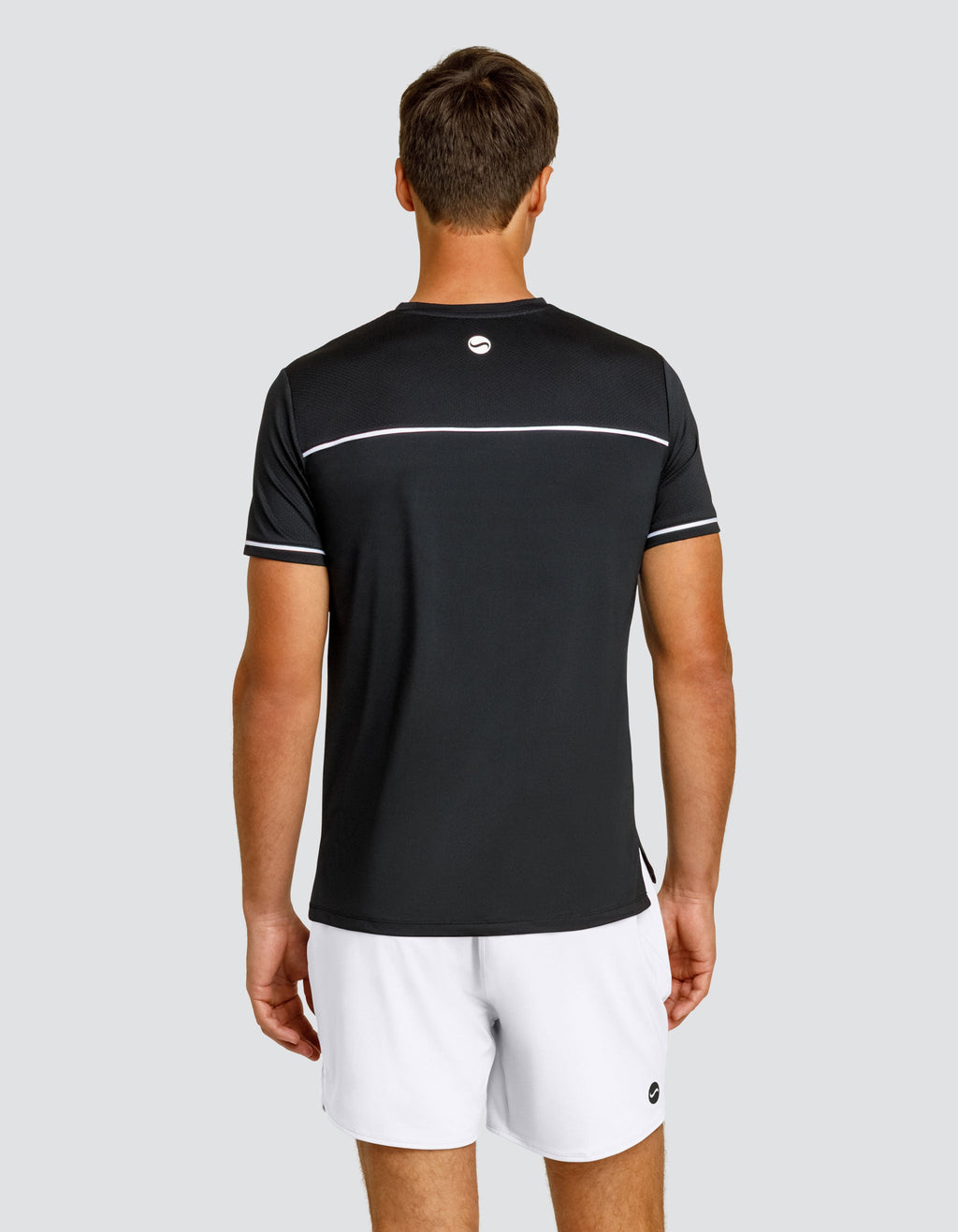 Spin It Lionel Short Sleeve Performance Quick Dry Workout Top Onyx Black