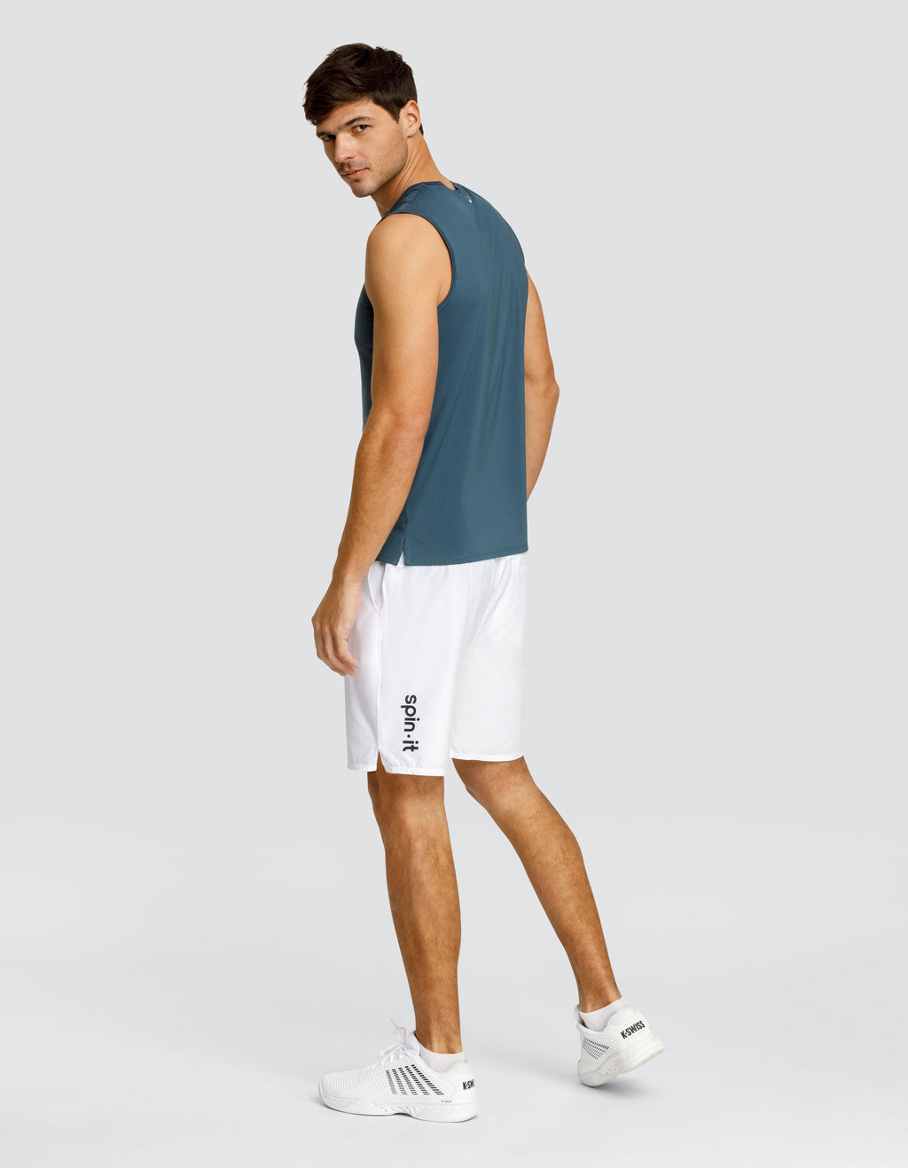 Spin It Aaron 7 Inch Inseam Chalk White Active Golf Shorts