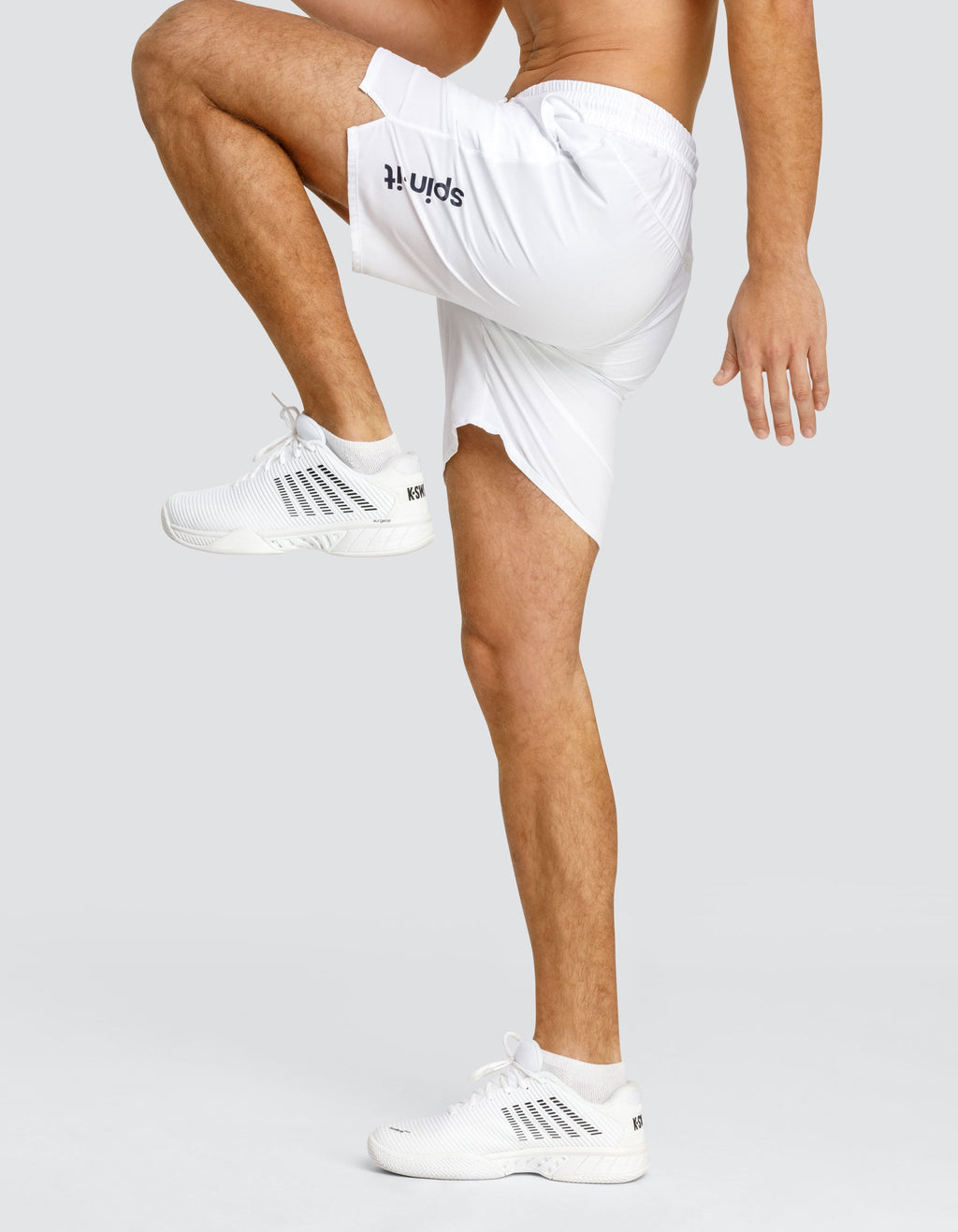 Spin It Aaron 7 Inch Inseam Chalk White Active Golf Shorts