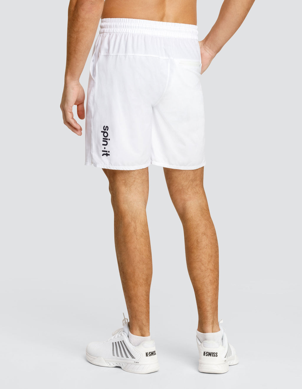 Spin It Aaron 7 Inch Inseam Chalk White Active Golf Shorts