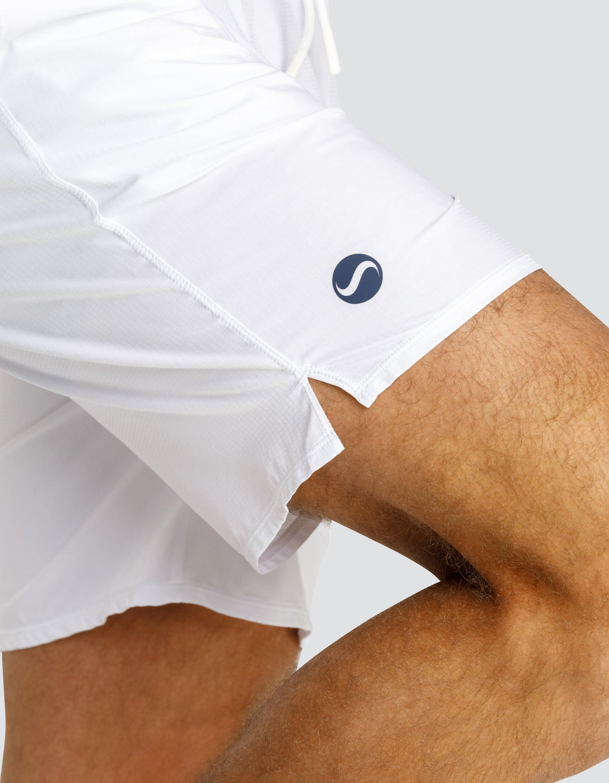 Spin It Aaron 7 Inch Inseam Chalk White Active Golf Shorts