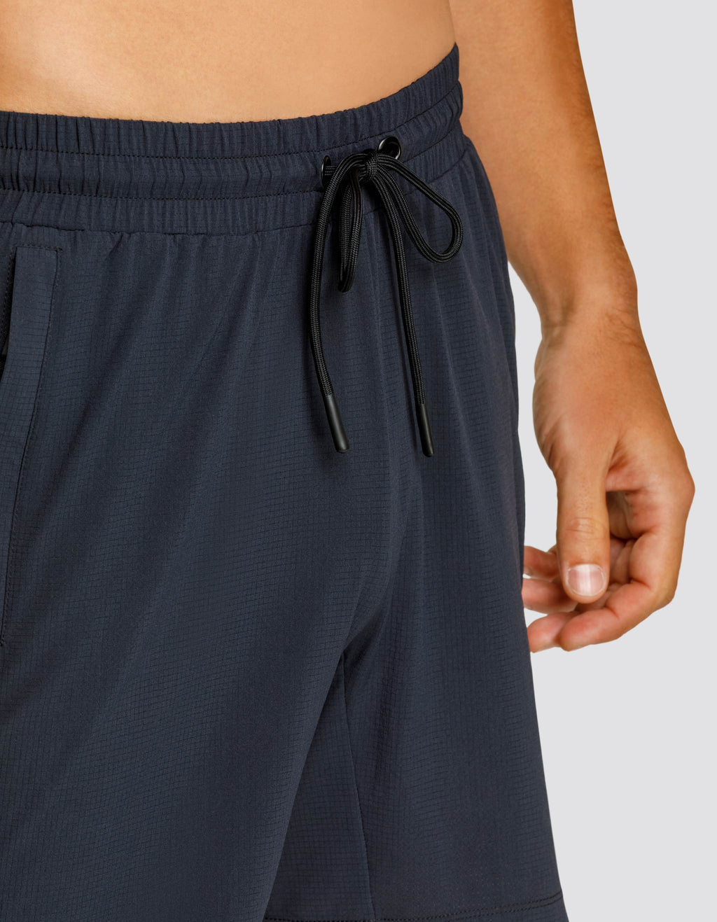 Spin It David 7 Inch Performance Athletic Shorts Onyx Black