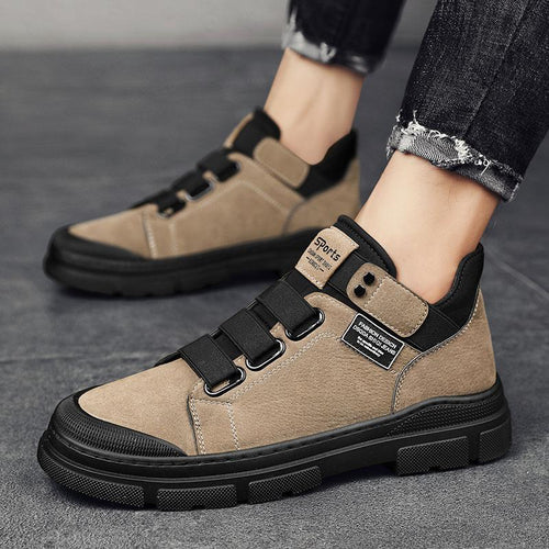 Geek Chic Elastic Band slip-on casual suede sneakers with secure ankle collar and molded sole