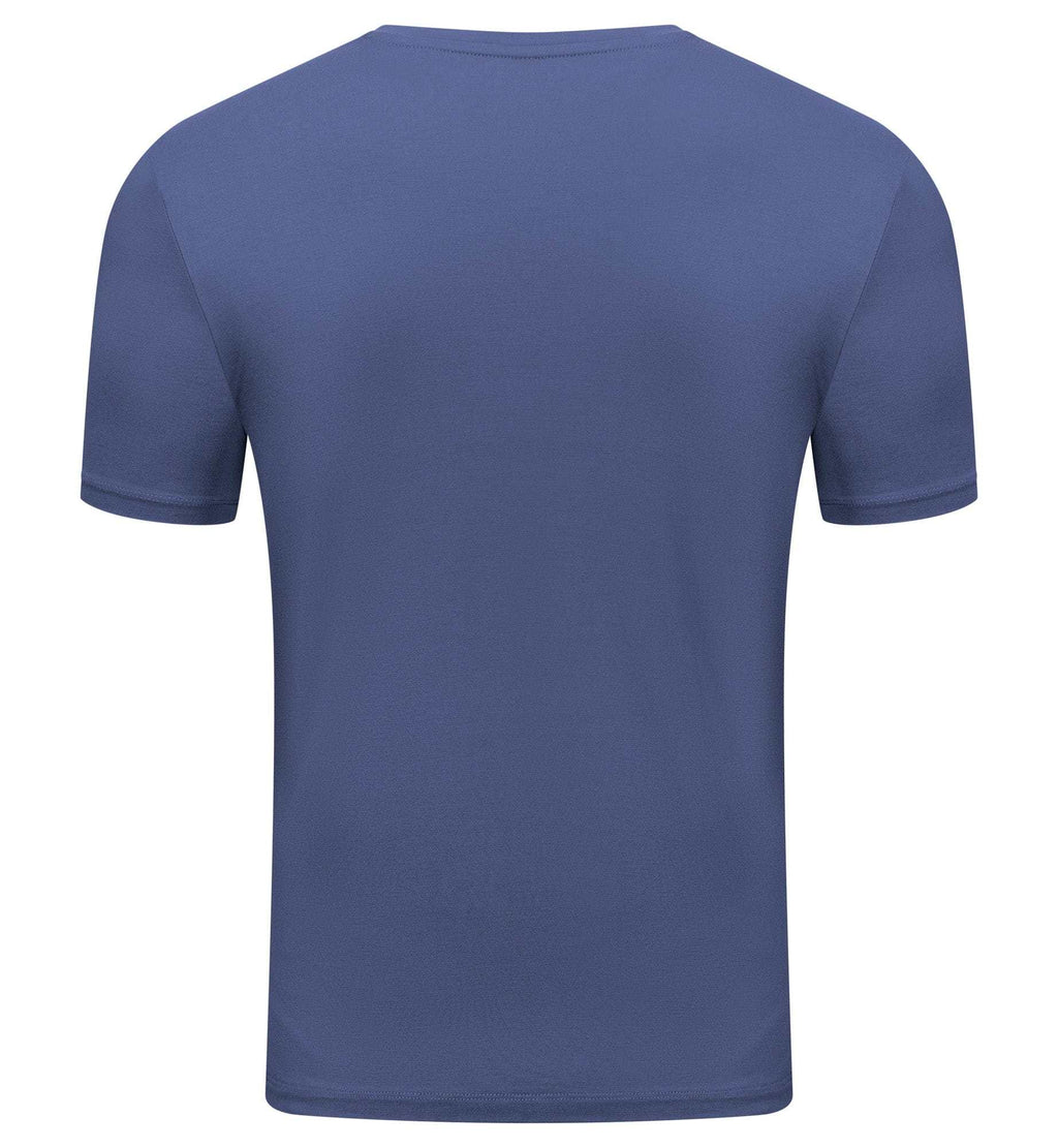 Men's bamboo rayon crew neck tee shirt in black with tailored fit and breathable fabric