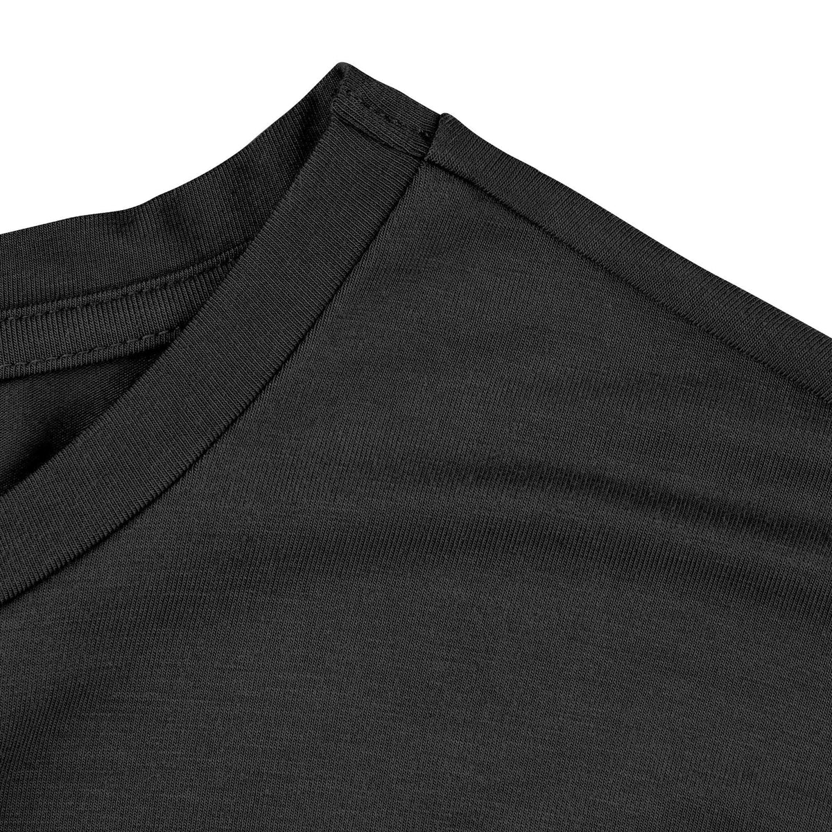 Men's Bamboo Rayon Crew Neck Tee Shirt in black with tailored fit and breathable fabric