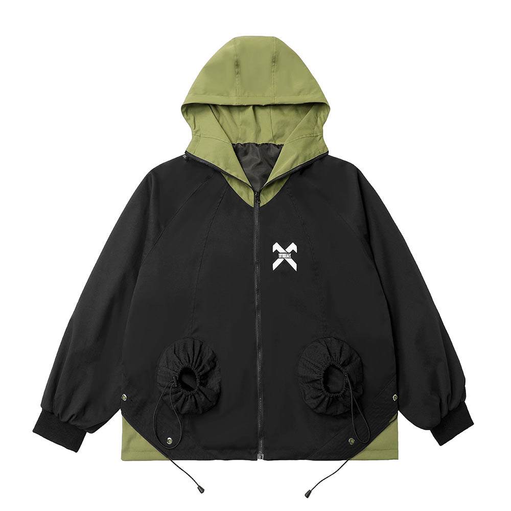 HiJ14 Black Industrial Climber Jacket with double-layer polyester shell and adjustable fit for thermal insulation and weather resistance