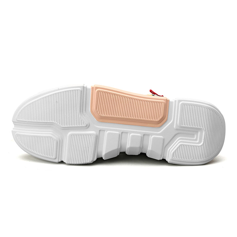 S201 Patchwork Knit Sneakers With Dual React Soles And Cushioning