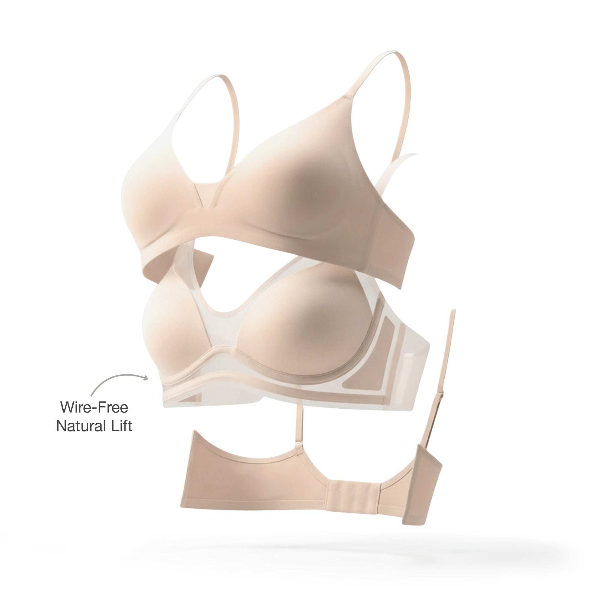 Invisible JellyLift Bra seamless wire-free with SVBSKIN fabric and natural lift
